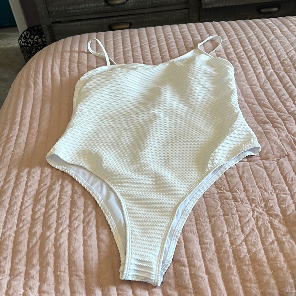White once piece swimsuit